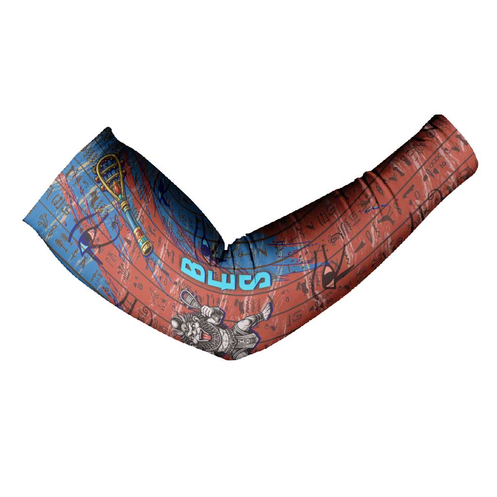 Bes Arm Sleeves Ancient Egyptian Hieroglyphs and Sacred Symbols Ancient Myth - Wonder Print Shop
