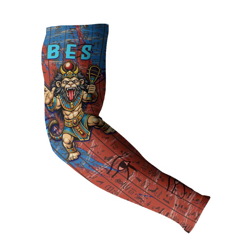 Bes Arm Sleeves Ancient Egyptian Hieroglyphs and Sacred Symbols Ancient Myth - Wonder Print Shop