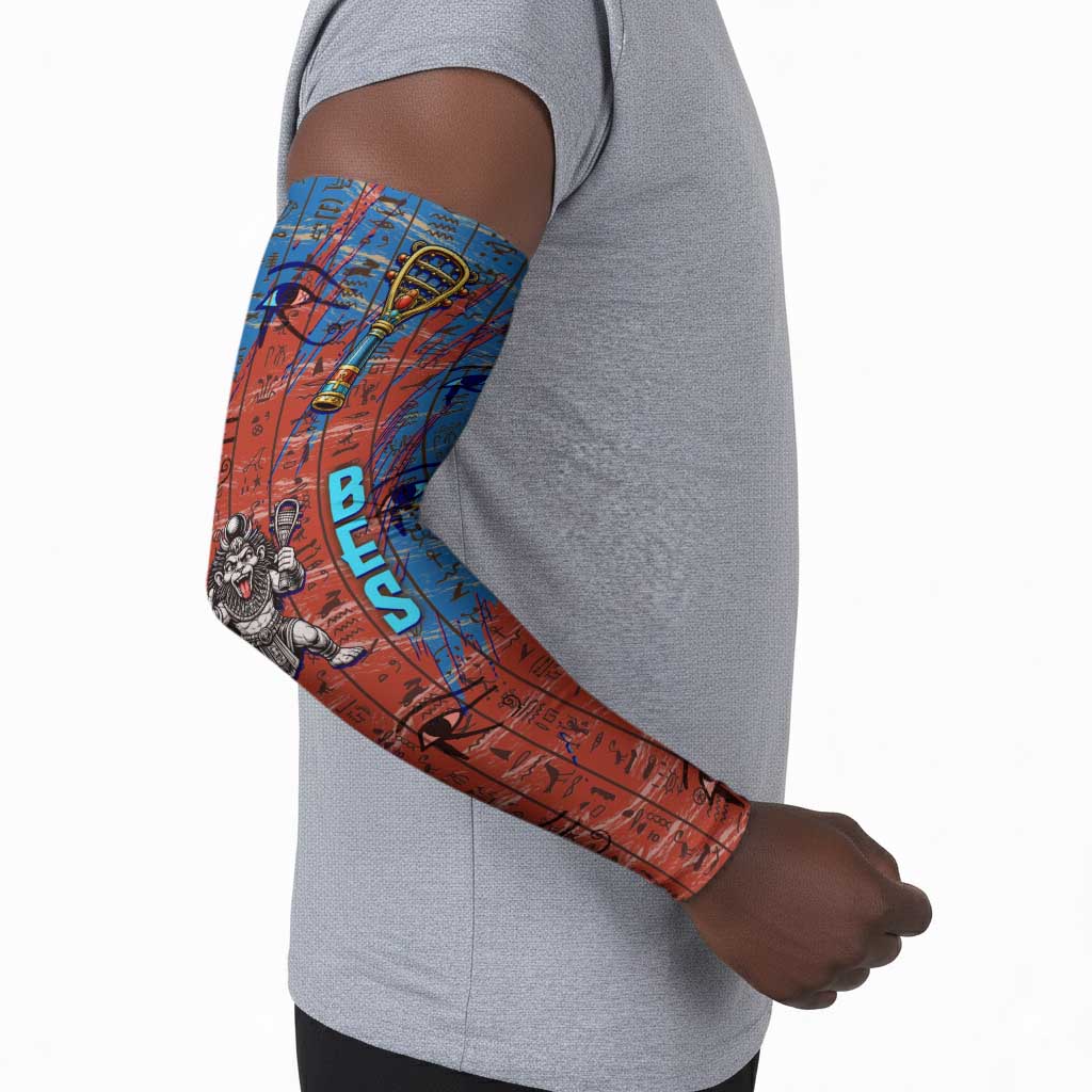 Bes Arm Sleeves Ancient Egyptian Hieroglyphs and Sacred Symbols Ancient Myth - Wonder Print Shop
