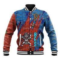Bes Baseball Jacket Ancient Egyptian Hieroglyphs and Sacred Symbols Ancient Myth - Wonder Print Shop