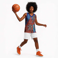 Bes Basketball Jersey Ancient Egyptian Hieroglyphs and Sacred Symbols Ancient Myth - Wonder Print Shop