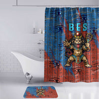 Bes Bathroom Set Ancient Egyptian Hieroglyphs and Sacred Symbols Ancient Myth - Wonder Print Shop