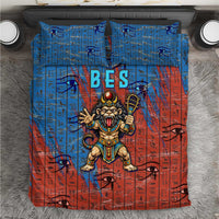 Bes Bedding Set Ancient Egyptian Hieroglyphs and Sacred Symbols Ancient Myth - Wonder Print Shop