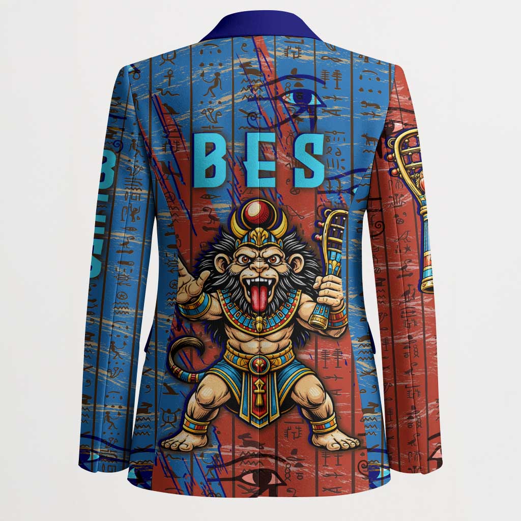 Bes Blazer Ancient Egyptian Hieroglyphs and Sacred Symbols Ancient Myth - Wonder Print Shop