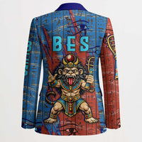 Bes Blazer Ancient Egyptian Hieroglyphs and Sacred Symbols Ancient Myth - Wonder Print Shop