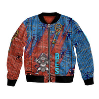 Bes Bomber Jacket Ancient Egyptian Hieroglyphs and Sacred Symbols Ancient Myth - Wonder Print Shop