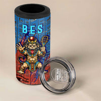 Bes 4 in 1 Can Cooler Tumbler Ancient Egyptian Hieroglyphs and Sacred Symbols Ancient Myth - Wonder Print Shop