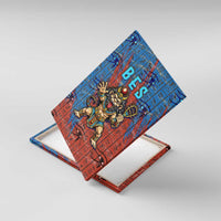 Bes Canvas Wall Art Ancient Egyptian Hieroglyphs and Sacred Symbols Ancient Myth - Wonder Print Shop