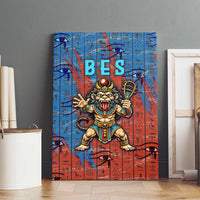 Bes Canvas Wall Art Ancient Egyptian Hieroglyphs and Sacred Symbols Ancient Myth - Wonder Print Shop