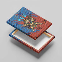 Bes Canvas Wall Art Ancient Egyptian Hieroglyphs and Sacred Symbols Ancient Myth - Wonder Print Shop