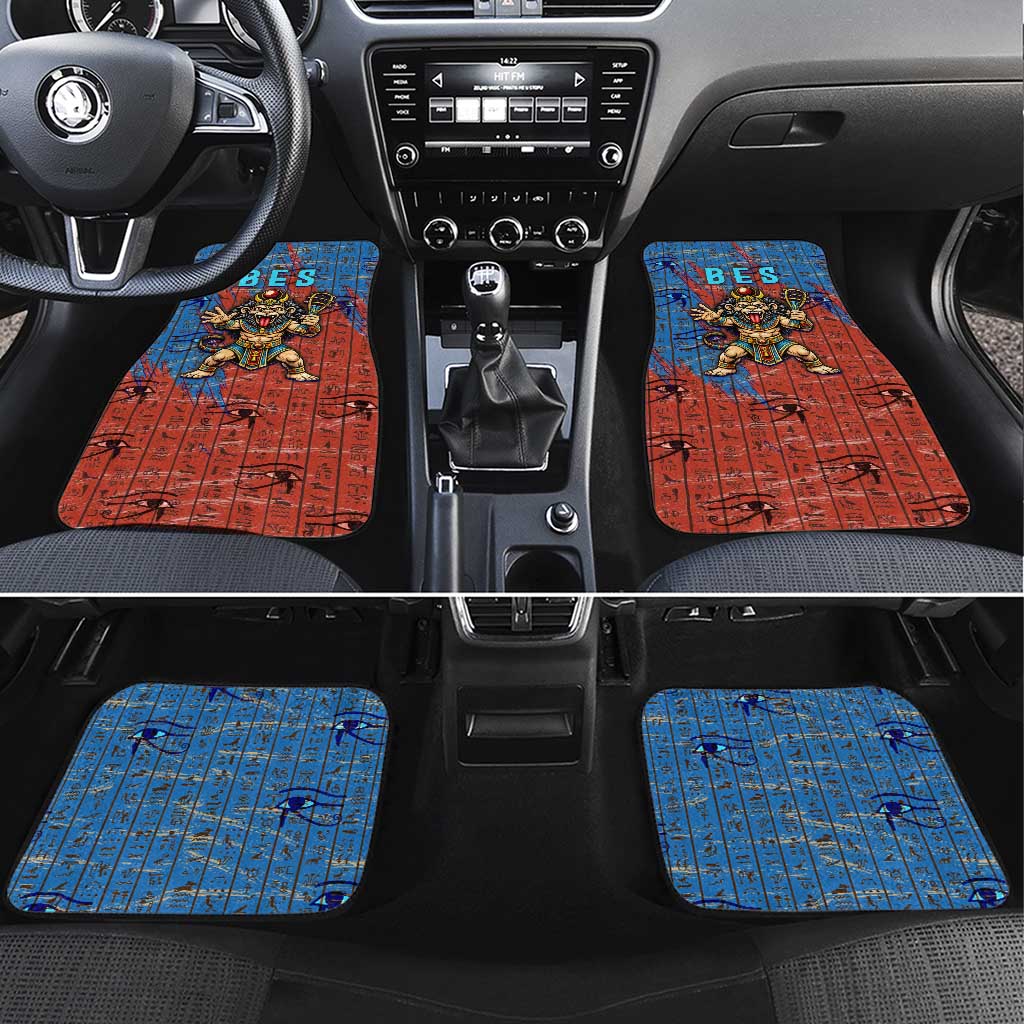 Bes Car Mats Ancient Egyptian Hieroglyphs and Sacred Symbols Ancient Myth - Wonder Print Shop