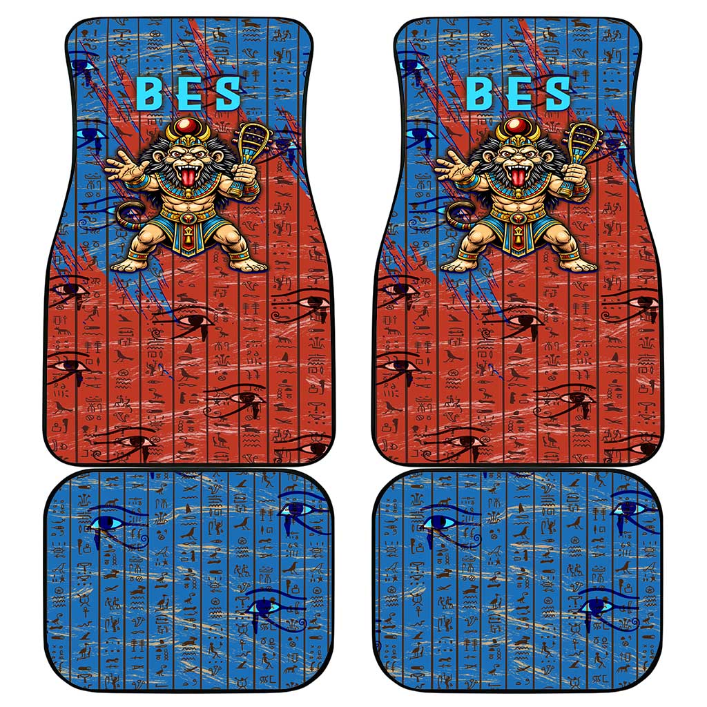 Bes Car Mats Ancient Egyptian Hieroglyphs and Sacred Symbols Ancient Myth - Wonder Print Shop