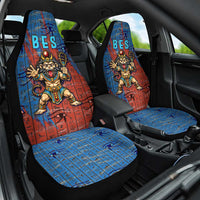 Bes Car Seat Cover Ancient Egyptian Hieroglyphs and Sacred Symbols Ancient Myth - Wonder Print Shop