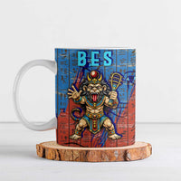 Bes Ceramic Mug Ancient Egyptian Hieroglyphs and Sacred Symbols Ancient Myth - Wonder Print Shop