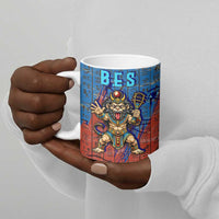 Bes Ceramic Mug Ancient Egyptian Hieroglyphs and Sacred Symbols Ancient Myth - Wonder Print Shop