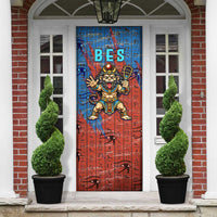 Bes Door Cover Ancient Egyptian Hieroglyphs and Sacred Symbols Ancient Myth - Wonder Print Shop