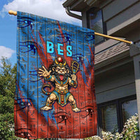 Bes Garden Flag Ancient Egyptian Hieroglyphs and Sacred Symbols Ancient Myth - Wonder Print Shop