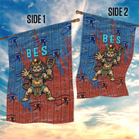 Bes Garden Flag Ancient Egyptian Hieroglyphs and Sacred Symbols Ancient Myth - Wonder Print Shop