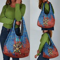 Bes Grocery Bag Ancient Egyptian Hieroglyphs and Sacred Symbols Ancient Myth - Wonder Print Shop