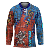 Bes Hockey Jersey Ancient Egyptian Hieroglyphs and Sacred Symbols Ancient Myth - Wonder Print Shop