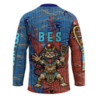 Bes Hockey Jersey Ancient Egyptian Hieroglyphs and Sacred Symbols Ancient Myth - Wonder Print Shop