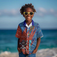 Bes Kid Hawaiian Shirt Ancient Egyptian Hieroglyphs and Sacred Symbols Ancient Myth - Wonder Print Shop