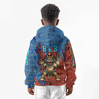 Bes Kid Hoodie Ancient Egyptian Hieroglyphs and Sacred Symbols Ancient Myth - Wonder Print Shop