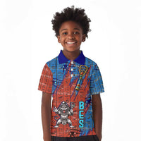Bes Kid Polo Shirt Ancient Egyptian Hieroglyphs and Sacred Symbols Ancient Myth - Wonder Print Shop