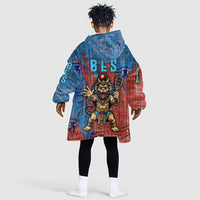 Bes Kid Wearable Blanket Hoodie Ancient Egyptian Hieroglyphs and Sacred Symbols Ancient Myth - Wonder Print Shop