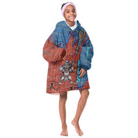Bes Kid Wearable Blanket Hoodie Ancient Egyptian Hieroglyphs and Sacred Symbols Ancient Myth - Wonder Print Shop