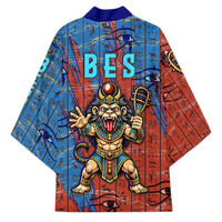 Bes Kimono Ancient Egyptian Hieroglyphs and Sacred Symbols Ancient Myth - Wonder Print Shop