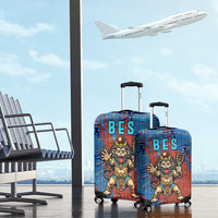 Bes Luggage Cover Ancient Egyptian Hieroglyphs and Sacred Symbols Ancient Myth - Wonder Print Shop