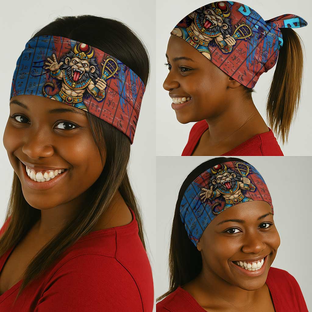 Bes Neck Gaiter Ancient Egyptian Hieroglyphs and Sacred Symbols Ancient Myth - Wonder Print Shop