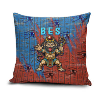 Bes Pillow Cover Ancient Egyptian Hieroglyphs and Sacred Symbols Ancient Myth - Wonder Print Shop