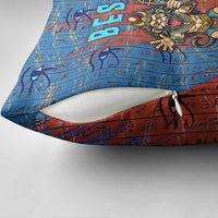 Bes Pillow Cover Ancient Egyptian Hieroglyphs and Sacred Symbols Ancient Myth - Wonder Print Shop