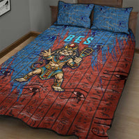 Bes Quilt Bed Set Ancient Egyptian Hieroglyphs and Sacred Symbols Ancient Myth - Wonder Print Shop