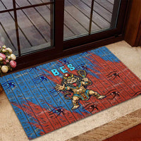 Bes Rubber Doormat Ancient Egyptian Hieroglyphs and Sacred Symbols Ancient Myth - Wonder Print Shop