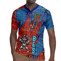 Bes Rugby Jersey Ancient Egyptian Hieroglyphs and Sacred Symbols Ancient Myth - Wonder Print Shop