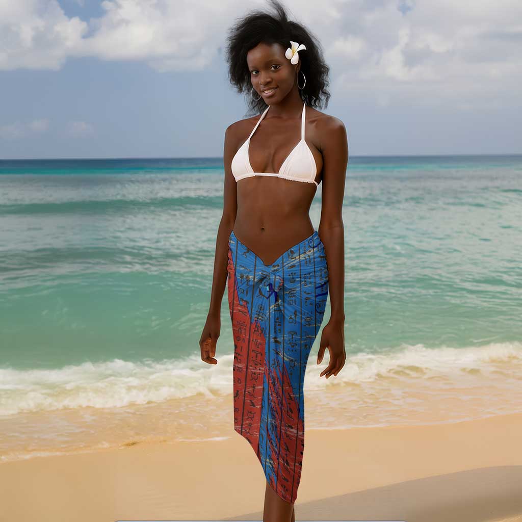 Bes Sarong Ancient Egyptian Hieroglyphs and Sacred Symbols Ancient Myth - Wonder Print Shop