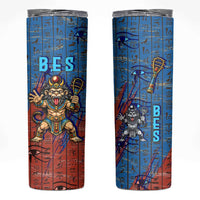 Bes Skinny Tumbler Ancient Egyptian Hieroglyphs and Sacred Symbols Ancient Myth - Wonder Print Shop