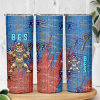 Bes Skinny Tumbler Ancient Egyptian Hieroglyphs and Sacred Symbols Ancient Myth - Wonder Print Shop