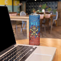 Bes Skinny Tumbler Ancient Egyptian Hieroglyphs and Sacred Symbols Ancient Myth - Wonder Print Shop