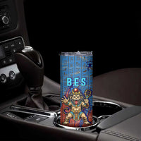 Bes Skinny Tumbler Ancient Egyptian Hieroglyphs and Sacred Symbols Ancient Myth - Wonder Print Shop