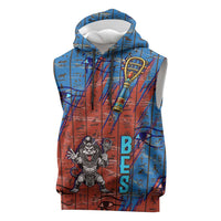 Bes Sleeveless Hoodie Ancient Egyptian Hieroglyphs and Sacred Symbols Ancient Myth - Wonder Print Shop