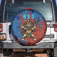 Bes Spare Tire Cover Ancient Egyptian Hieroglyphs and Sacred Symbols Ancient Myth - Wonder Print Shop