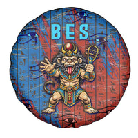 Bes Spare Tire Cover Ancient Egyptian Hieroglyphs and Sacred Symbols Ancient Myth - Wonder Print Shop