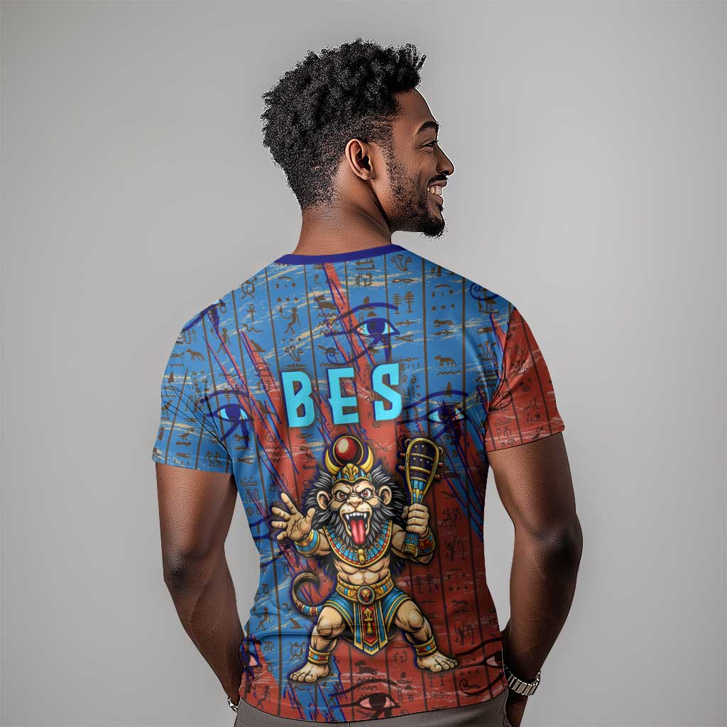 Bes T shirt Ancient Egyptian Hieroglyphs and Sacred Symbols Ancient Myth - Wonder Print Shop