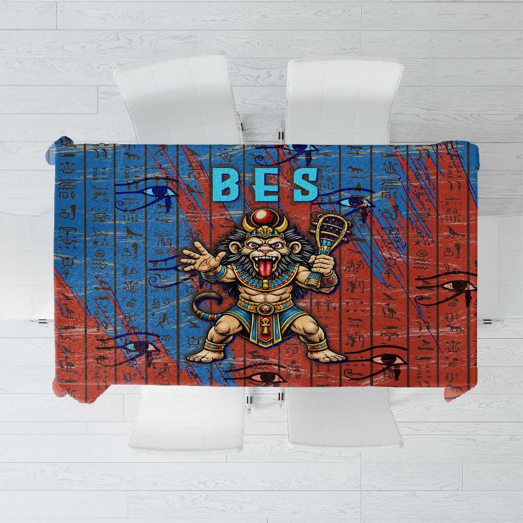 Bes Tablecloth Ancient Egyptian Hieroglyphs and Sacred Symbols Ancient Myth - Wonder Print Shop