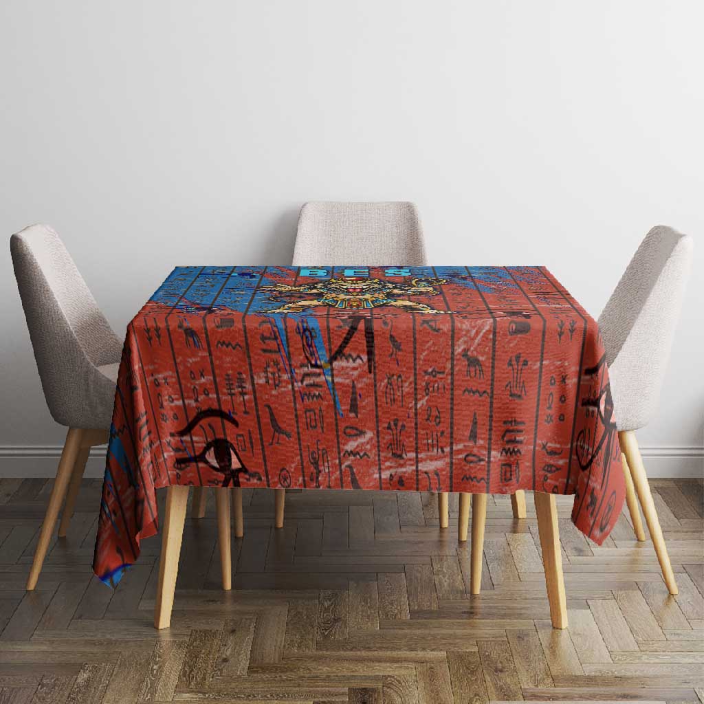 Bes Tablecloth Ancient Egyptian Hieroglyphs and Sacred Symbols Ancient Myth - Wonder Print Shop