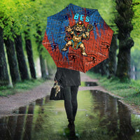 Bes Umbrella Ancient Egyptian Hieroglyphs and Sacred Symbols Ancient Myth - Wonder Print Shop